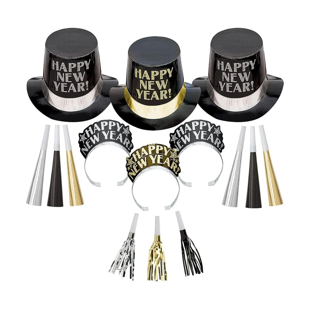 Midnight Elegance Party Kit for 10 People, 20 Count