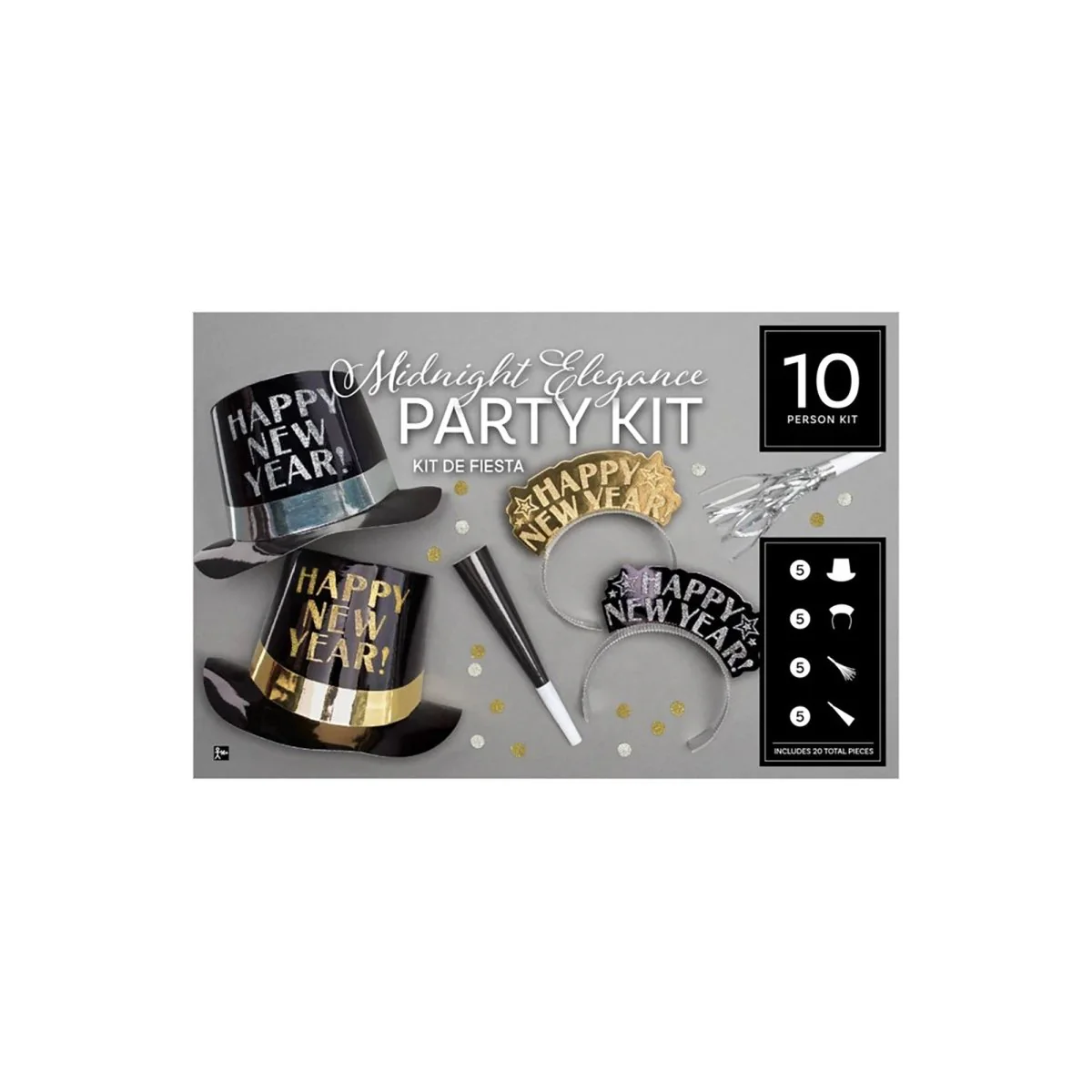 Midnight Elegance Party Kit for 10 People, 20 Count - Image 2