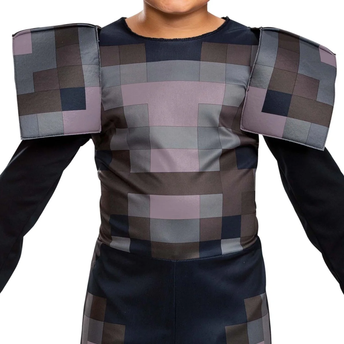 Minecraft Netherite Armor Classic Costume for Kids, Grey Jumpsuit - Image 3