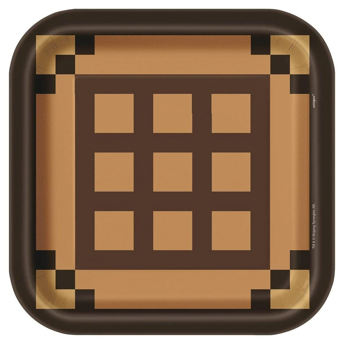 Minecraft Dinner Plates 9 inches, 8 per package