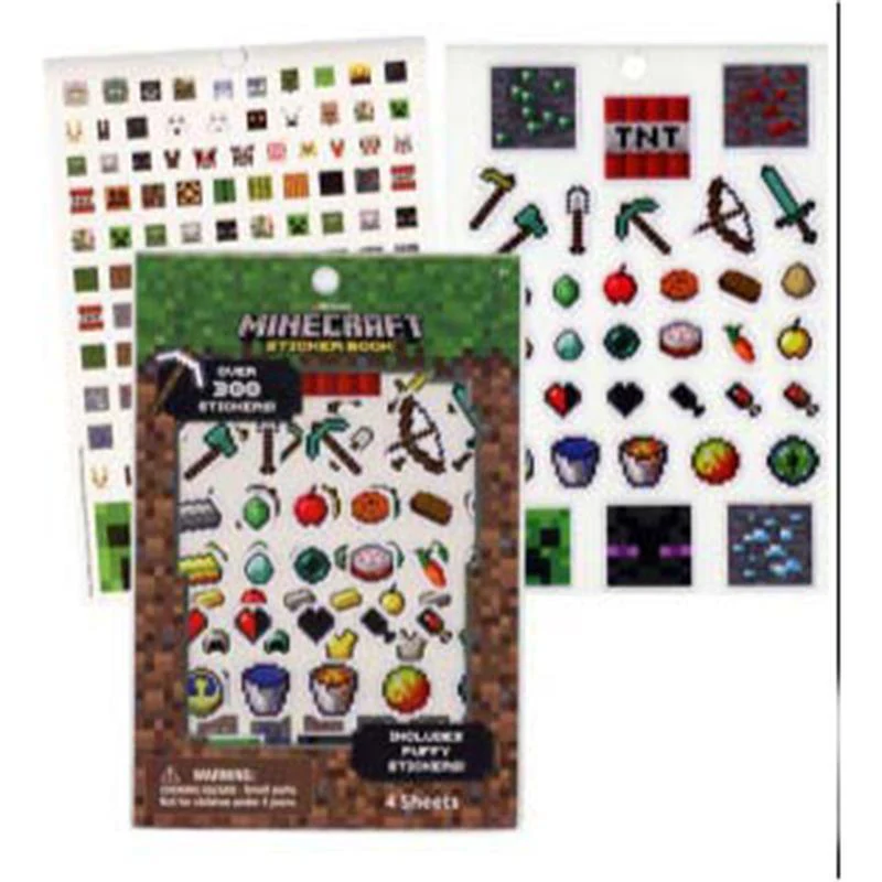 Minecraft sticker book, 300 per package