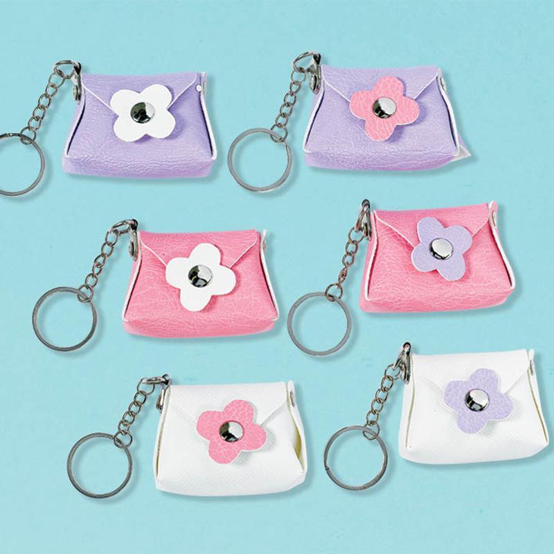 Mini purse keychains, 6 per package