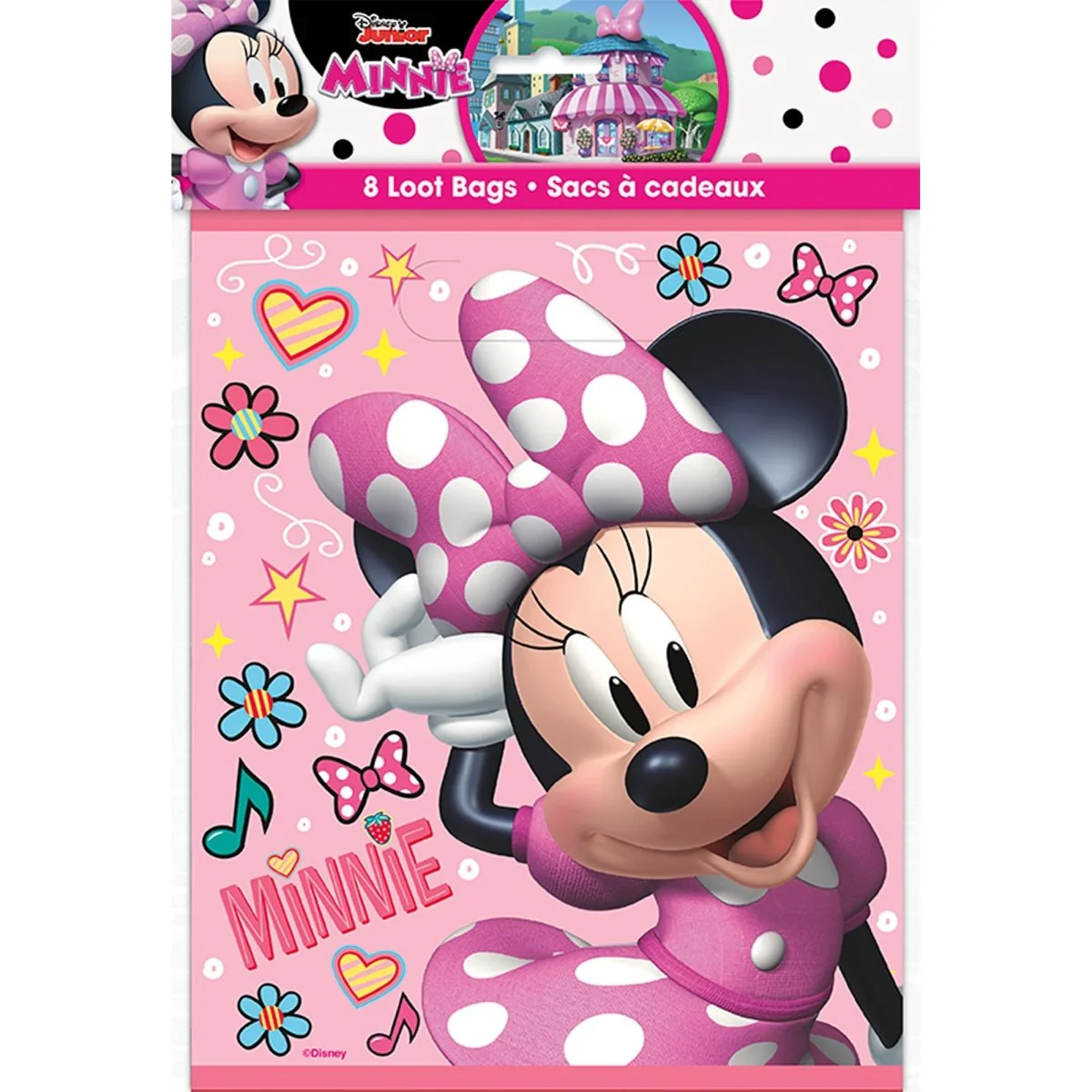 Minnie Mouse Birthday Favour Bags, Disney, 8 Count