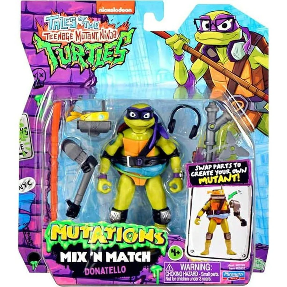 Mix 'N Match Donatello Action Figure, Teenage Mutant Ninja Turtles, 1 Count