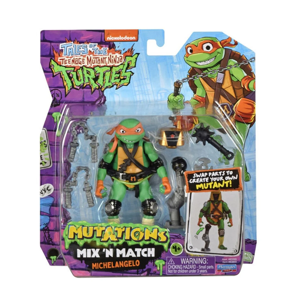 Mix 'N Match Michelangelo Action Figure, Teenage Mutant Ninja Turtles, 1 Count