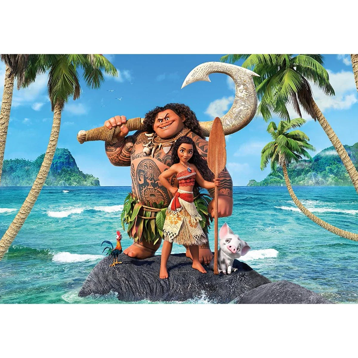 Moana Polynesian Adventurer Birthday Scene Setter, 39 x 59 Inches, 1 Count