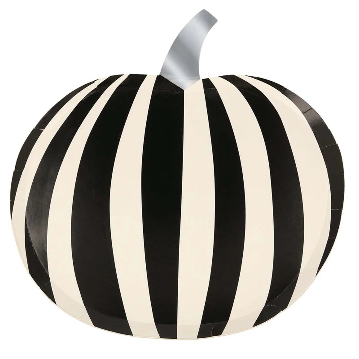Mod Pattern Large Pumpkin Shaped Lunch Paper Plates, 9 Inches, 8 Count - Image 3