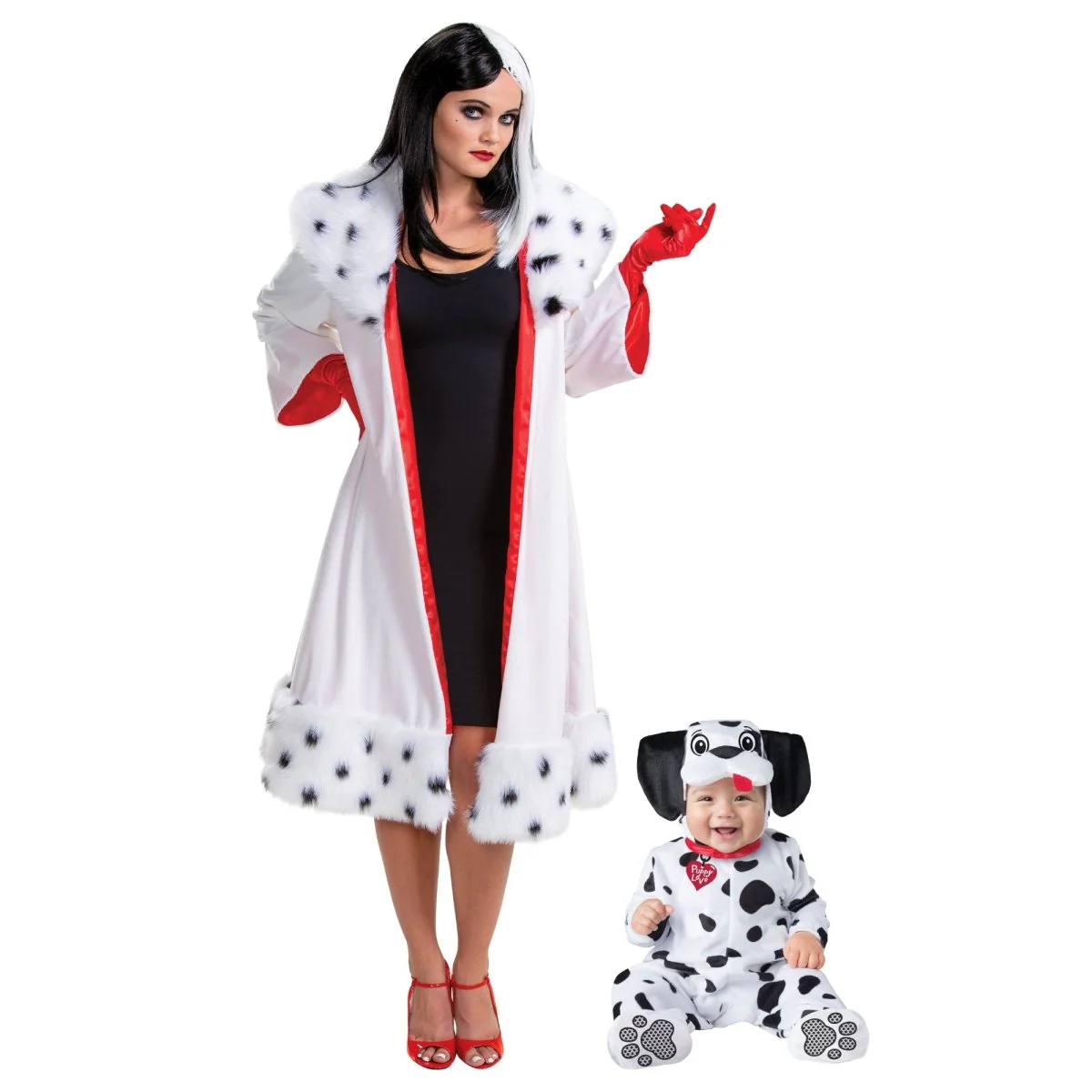 Mommy and Me Cruella and Dalmatian Costumes