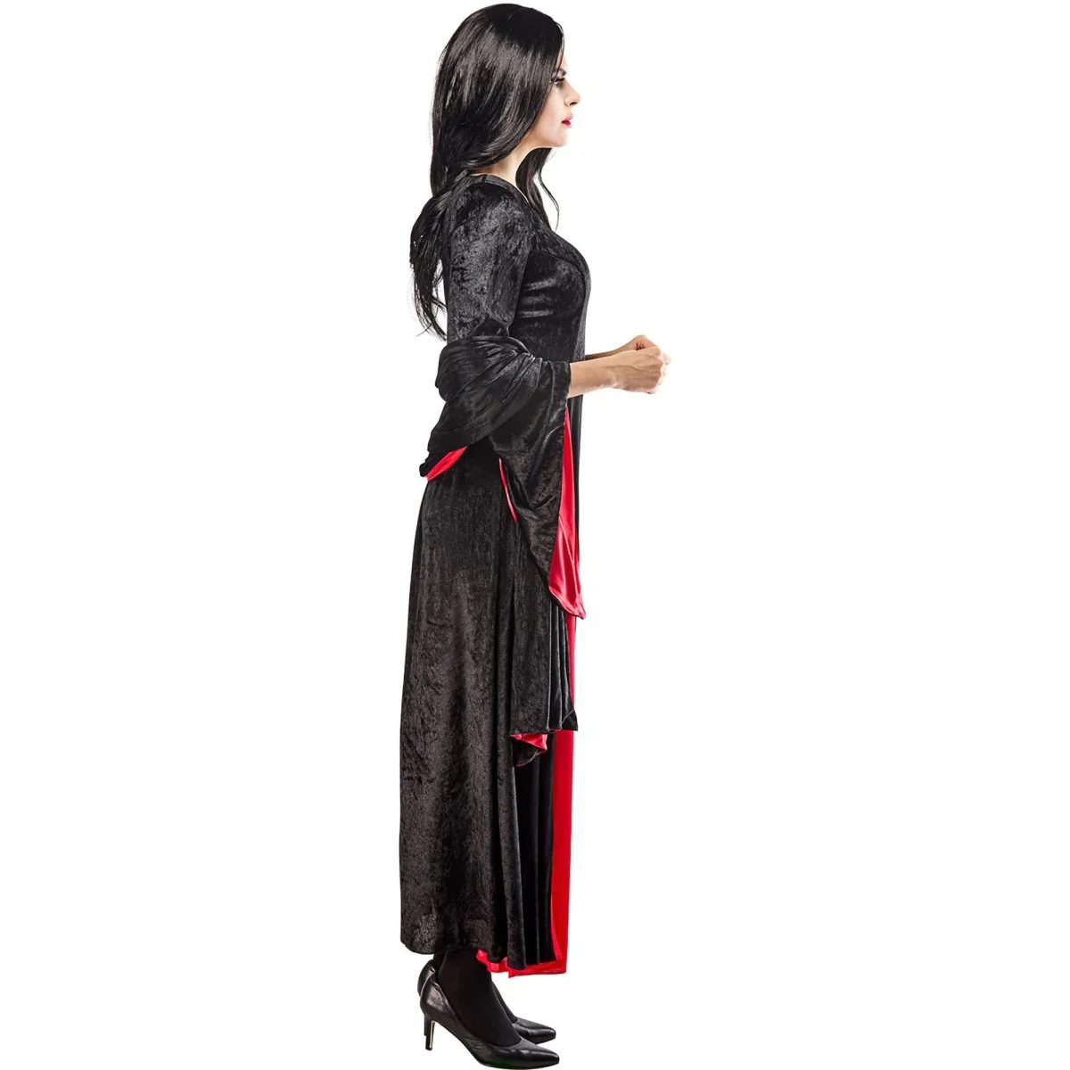 Morticia Addams Dress Cape Costume for Adults, Addams Family - Image 3