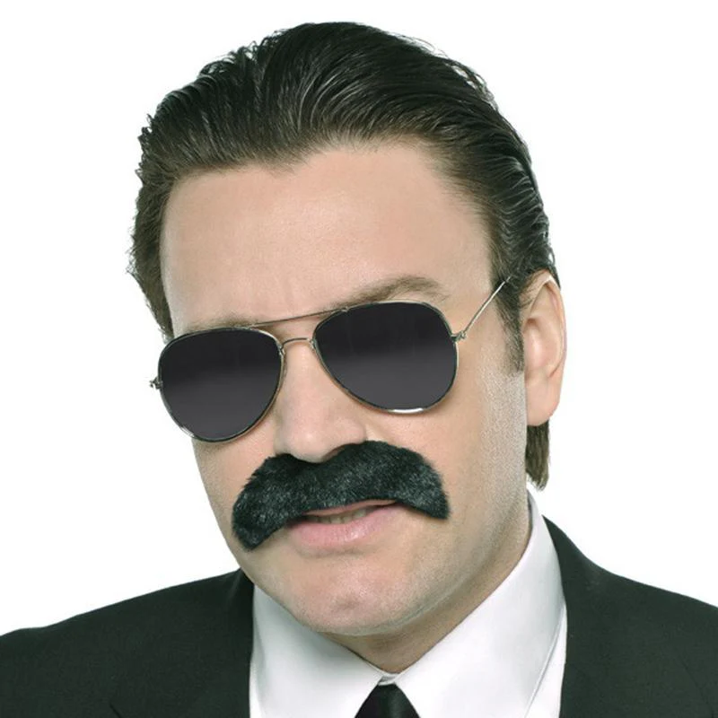 Black good fella mustache