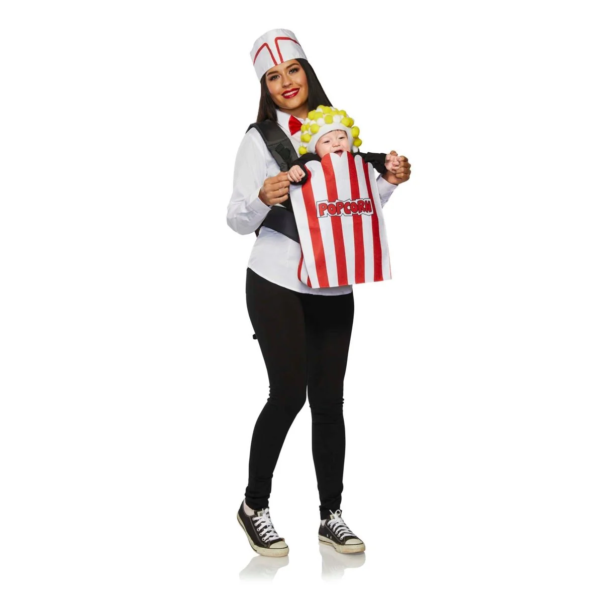 Movie Usher Pop Corn Costume for Adults and Baby, Carrier Cover - Image 2