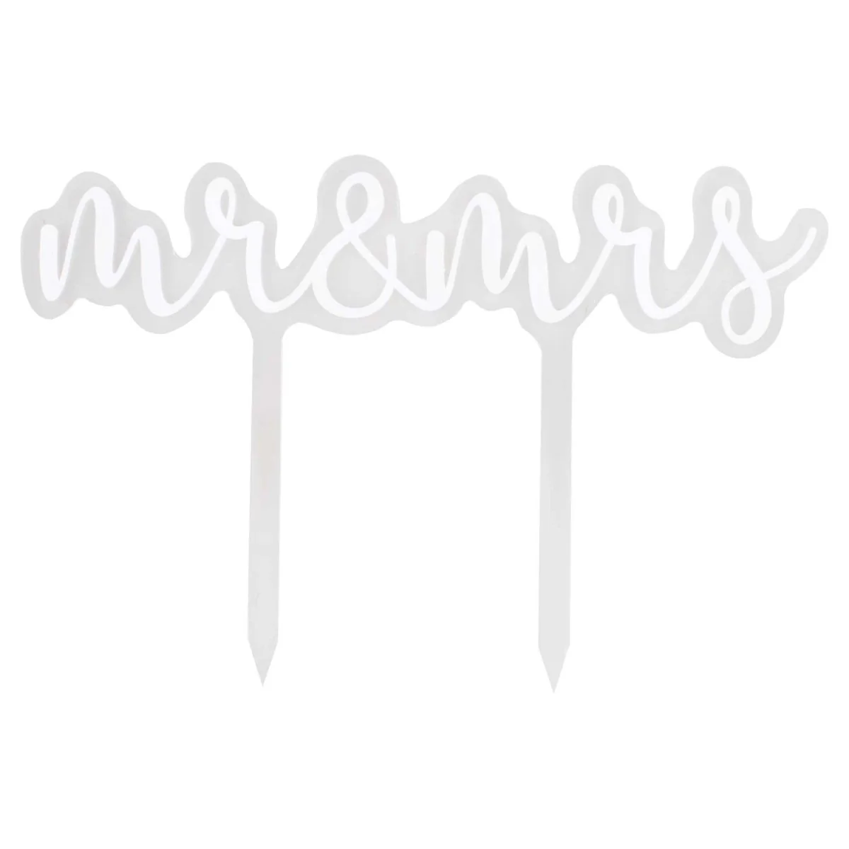 "Mr & Mrs" Acrylic Cake Topper, 1 Count