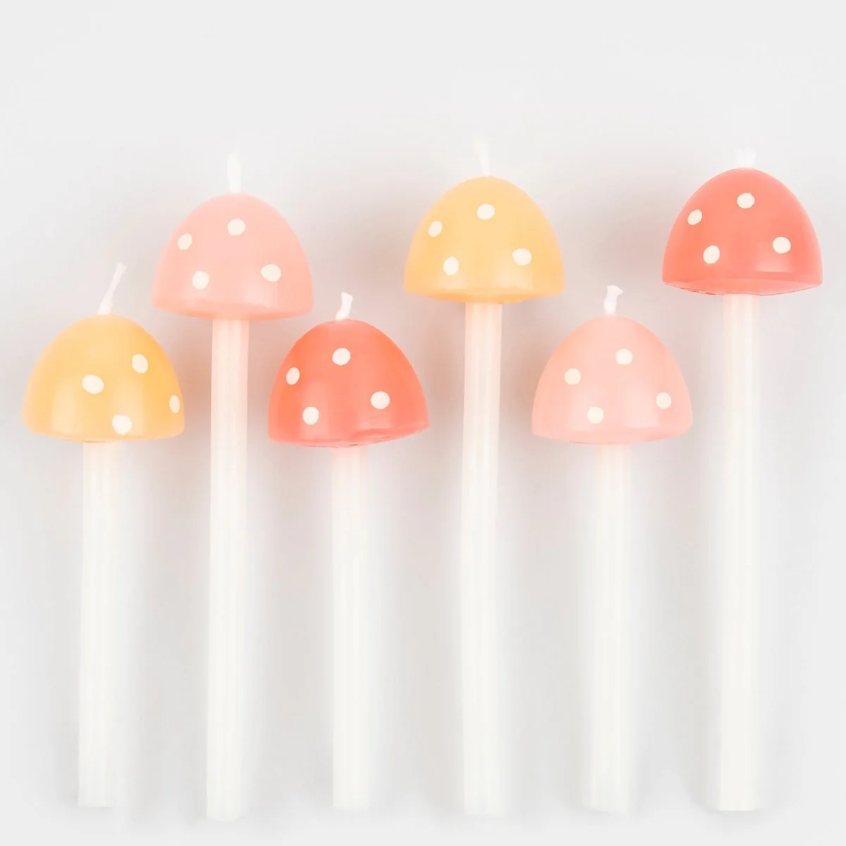 Mushroom Birthday Candles, 4.75 Inches, 6 Count - Image 2