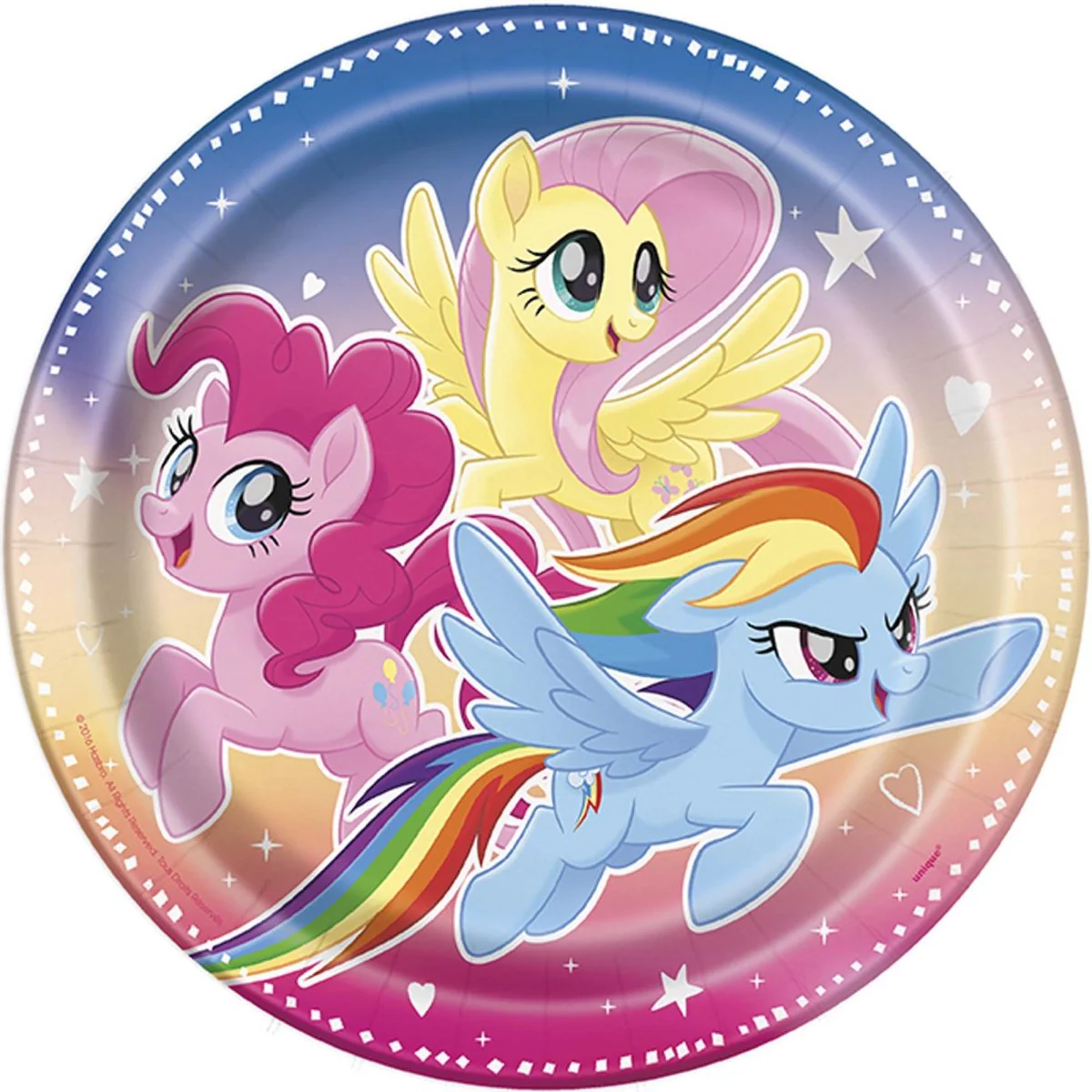 My Little Pony Birthday Large Round Lunch Paper Plates, 9 Inches, 8 Count