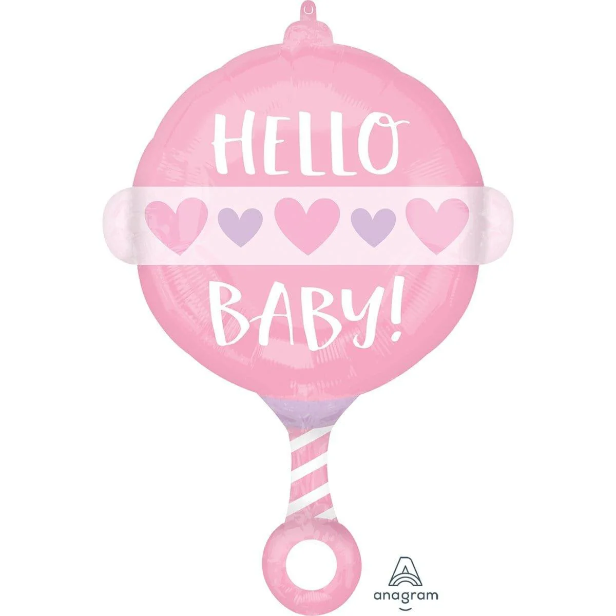 Baby Girl Rattle Toy Balloon, 18 Inches
