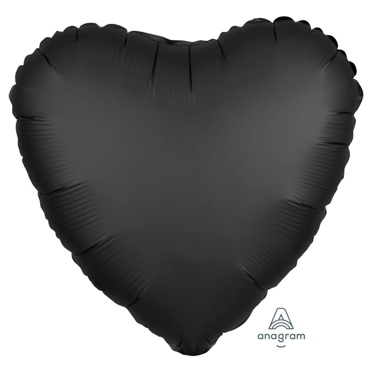 Black Heart Shape Foil Balloon, 18 Inches