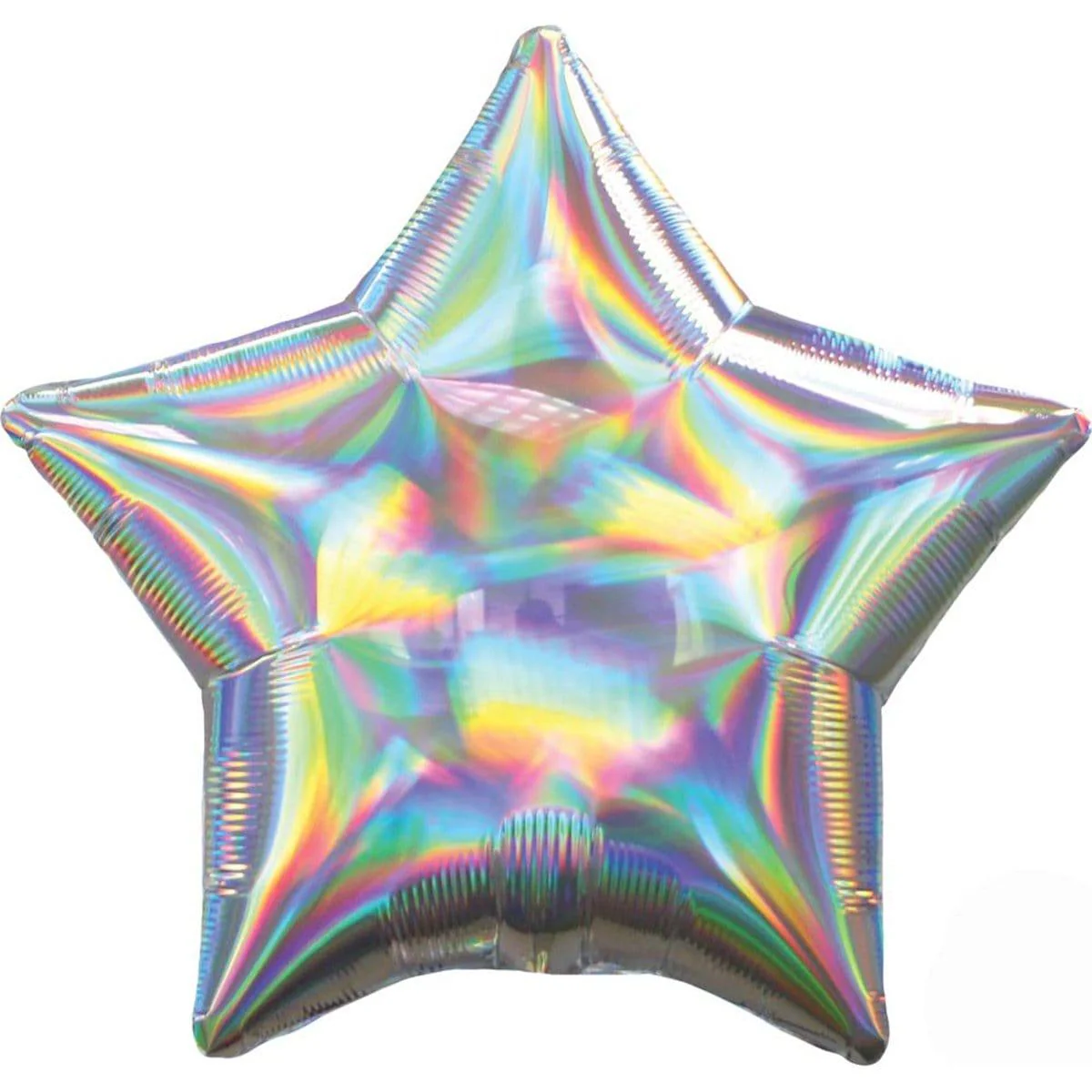 Iridescent Star Shape Foil Balloon, 18 Inches