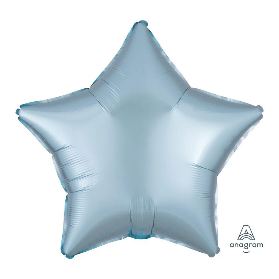 Pastel Blue Star Shape Foil Balloon, 18 Inches