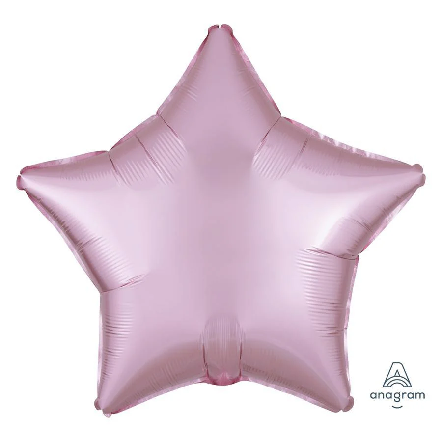 Pastel Pink Star Shape Foil Balloon, 18 Inches