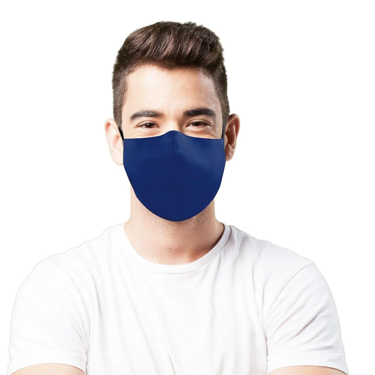 Navy Blue Washable Cotton Face Mask for Adults - Image 3