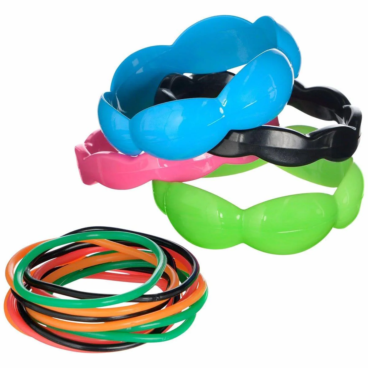 Neon 80's bangle bracelets