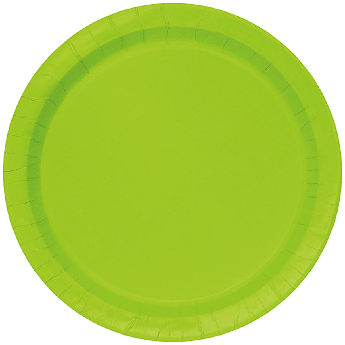 Neon Green Large Round Lunch Plastic Plates, 9 Inches, 20 Count