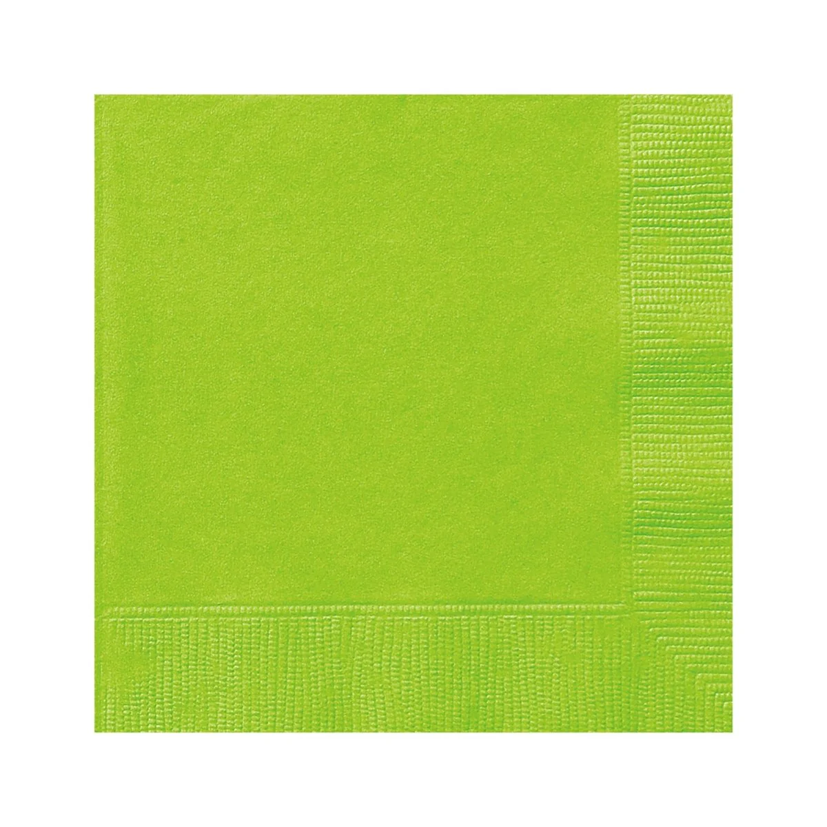 Neon Green Small Beverage Napkins, 40 Count