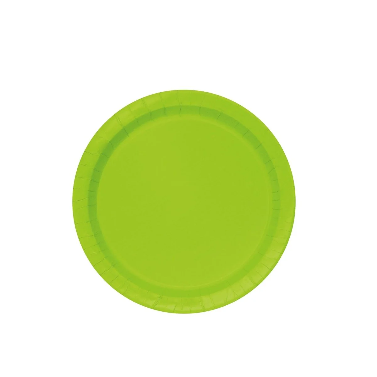 Neon Green Small Round Dessert Plastic Plates, 7 Inches, 20 Count