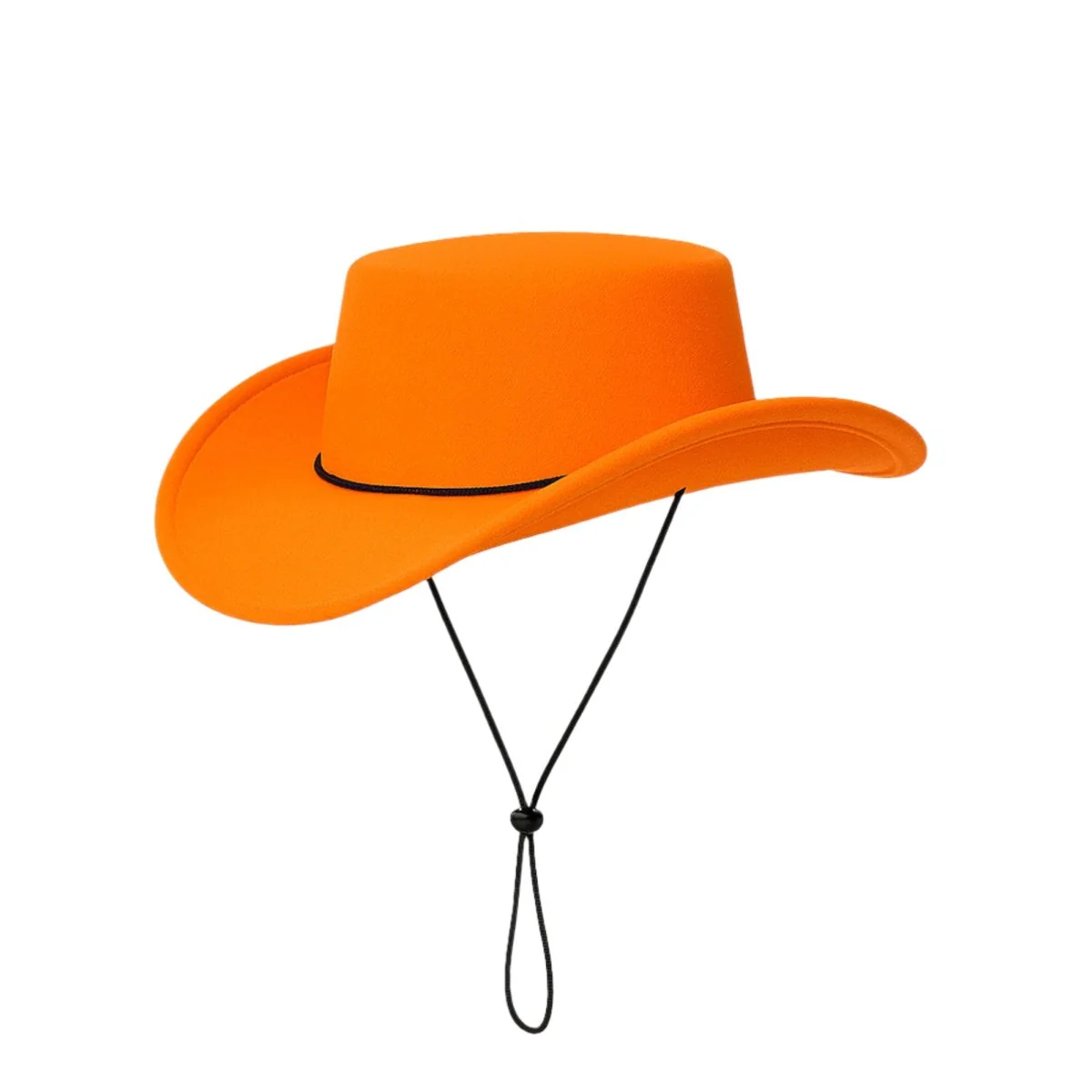 Neon Orange Cowboy Hat for Adults