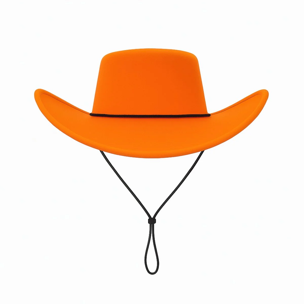 Neon Orange Cowboy Hat for Adults - Image 2