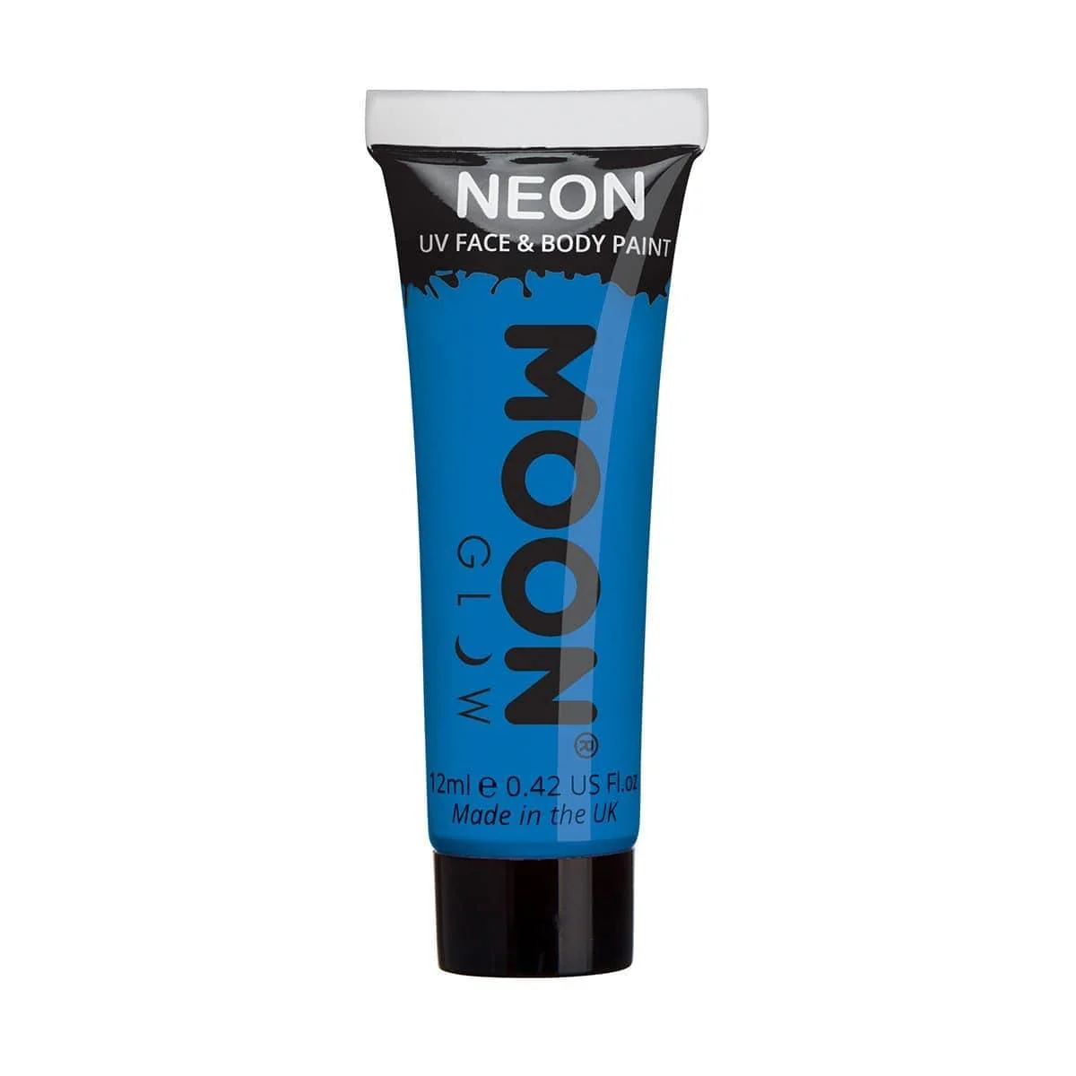 Moon blue neon UV face & body paint