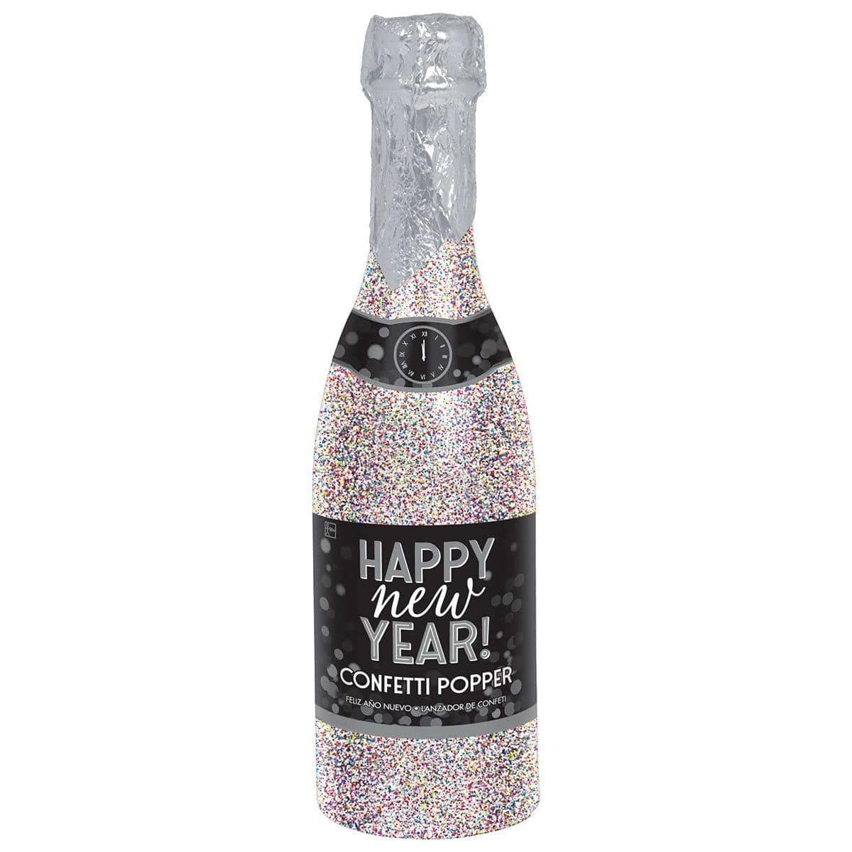 New Years Glitter Bottle Party Confetti Popper