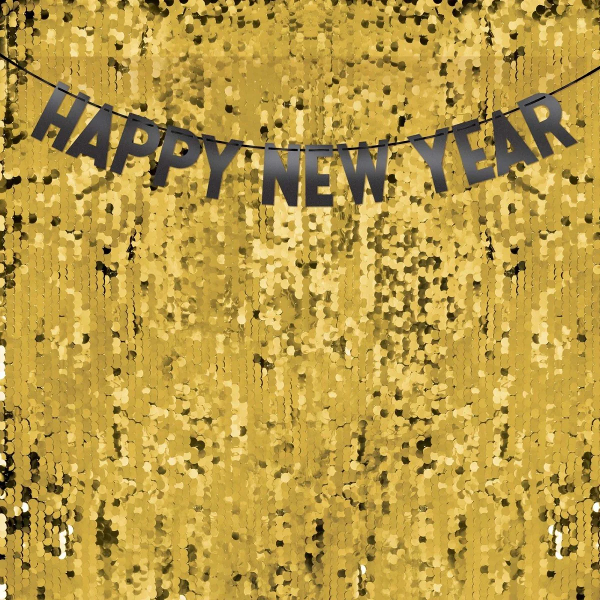 New Year's Paillette Backdrop, 72 Inches, 1 Count