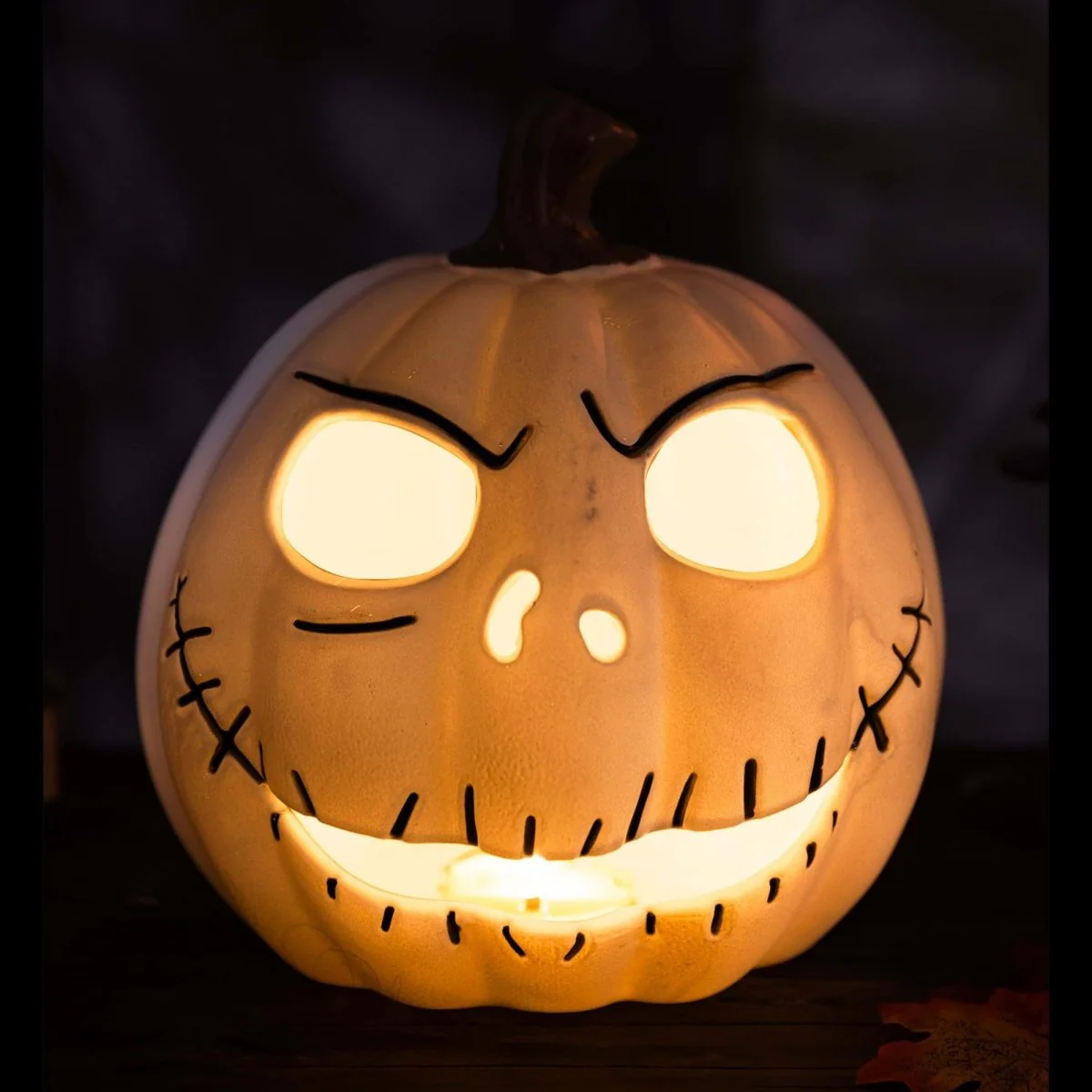 Nightmare Before Christmas Jack Skellington Light-Up Pumpkin, 1 Count - Image 2