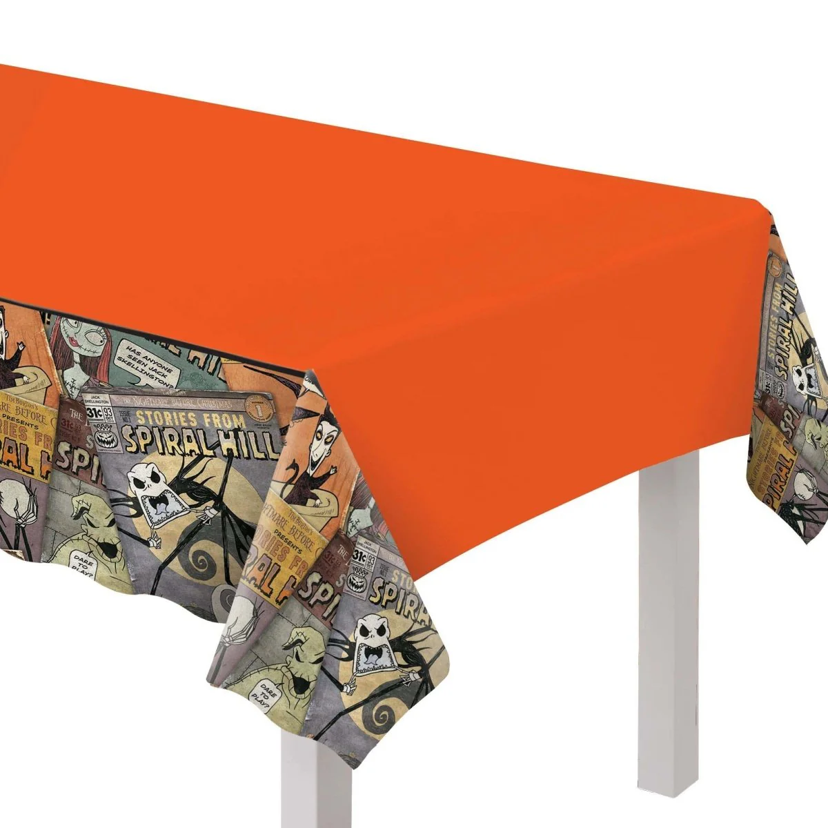 Nightmare Before Christmas Rectangular Plastic Table Cover, 54 x 102 Inches, 1 Count