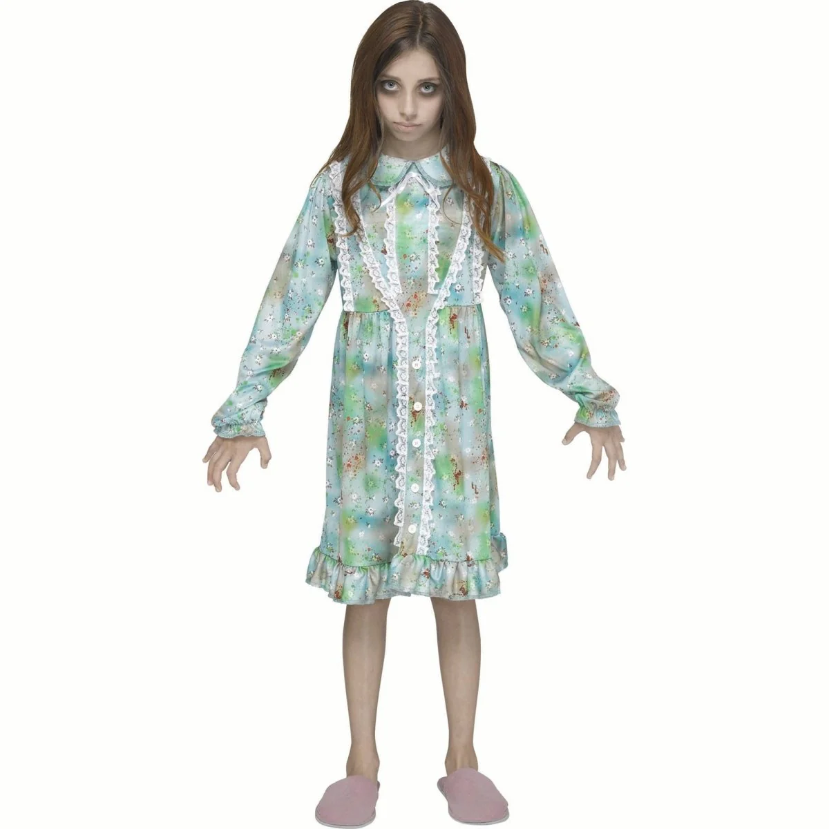 Nightmare Nightgown Dress for Kids, Bloody Blue and Green Dress