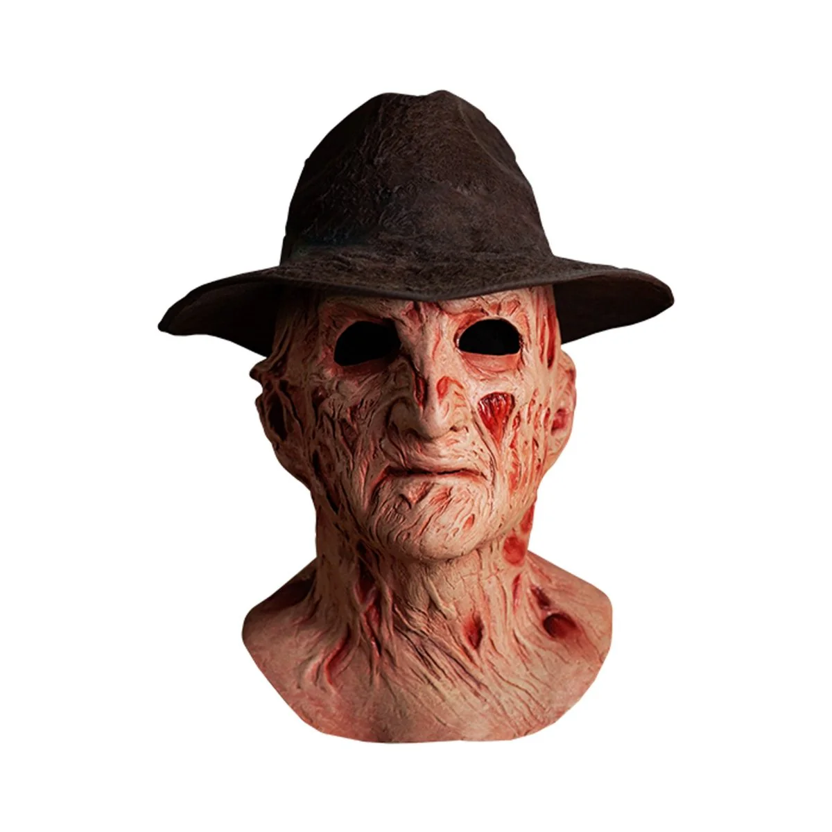 Nightmare on Elm Street Freddy Krueger Deluxe Mask with Fedora Hat for Adults