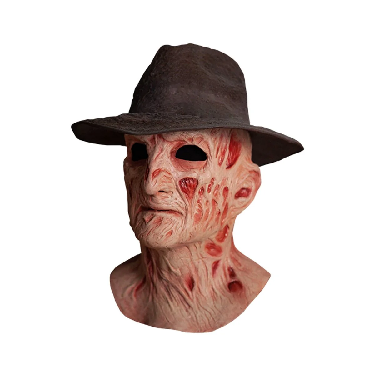 Nightmare on Elm Street Freddy Krueger Deluxe Mask with Fedora Hat for Adults - Image 3
