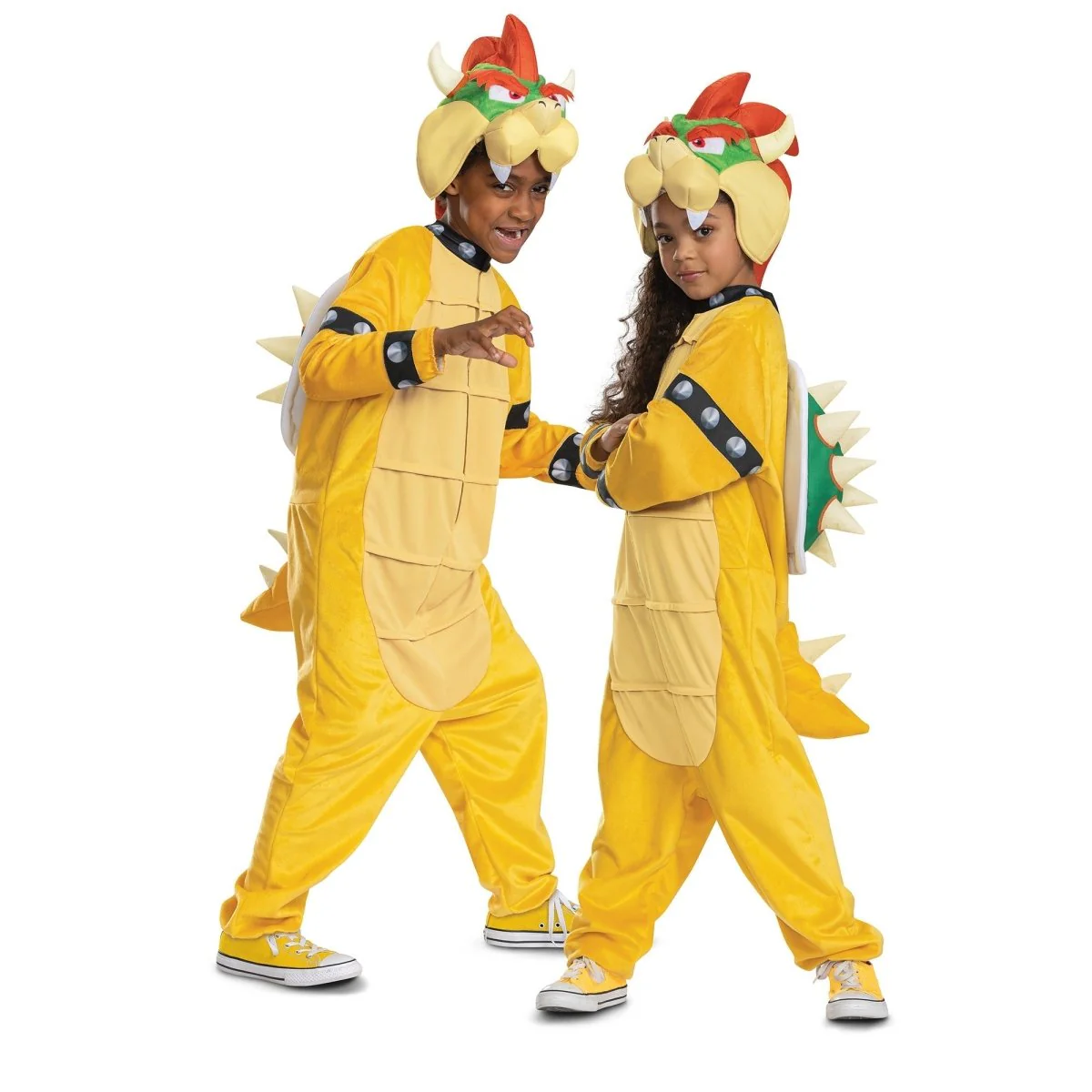 Nintendo Super Mario Bros Bowser Jumpsuit Costume for Kids, Yellow Jumpsuit