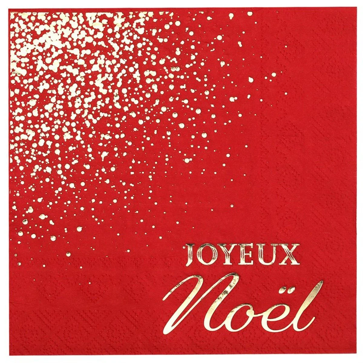 Noƫl Scintillant Large Lunch Napkins, Red and Gold, 20 Count