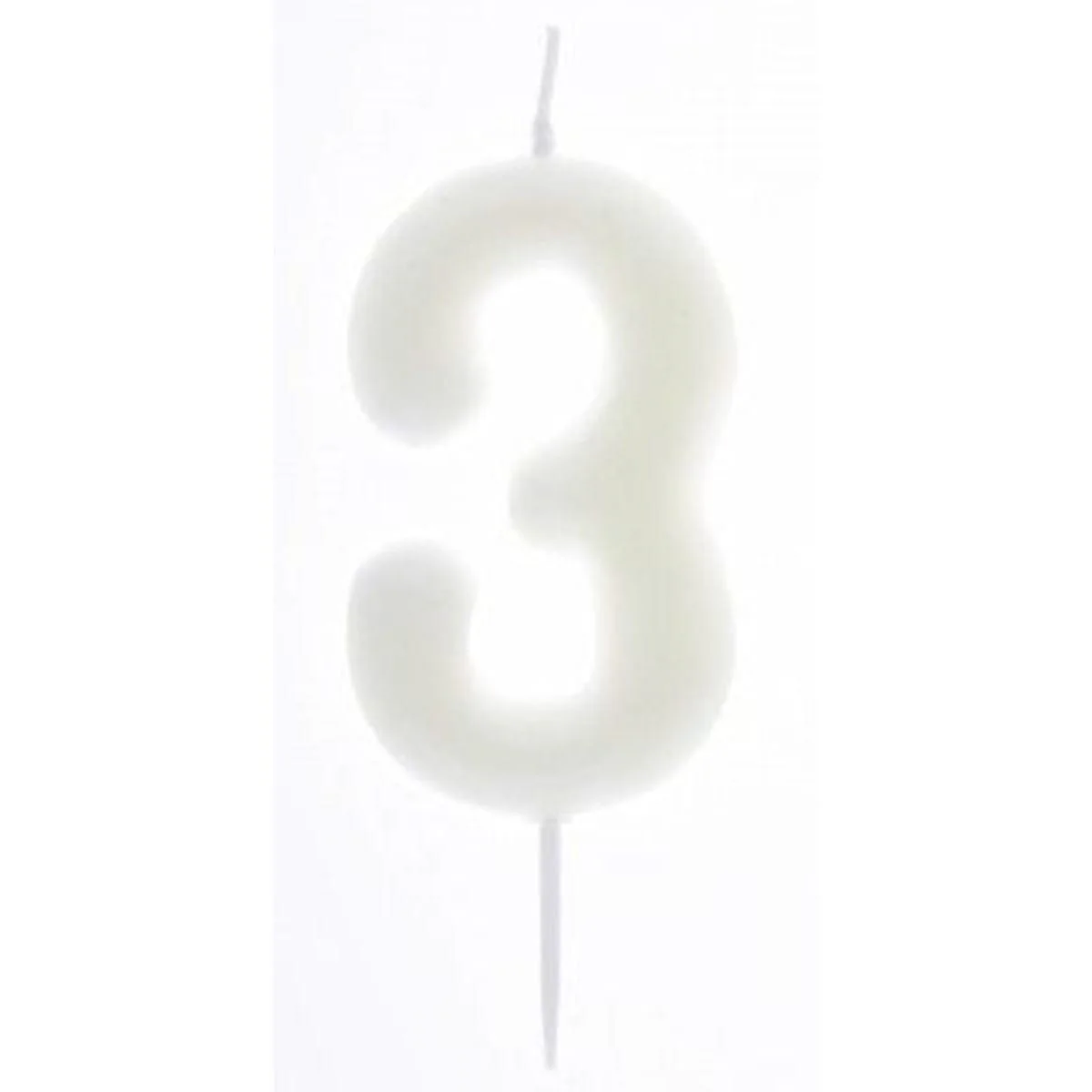 Number 3 Birthday Candle, Phosphorescent