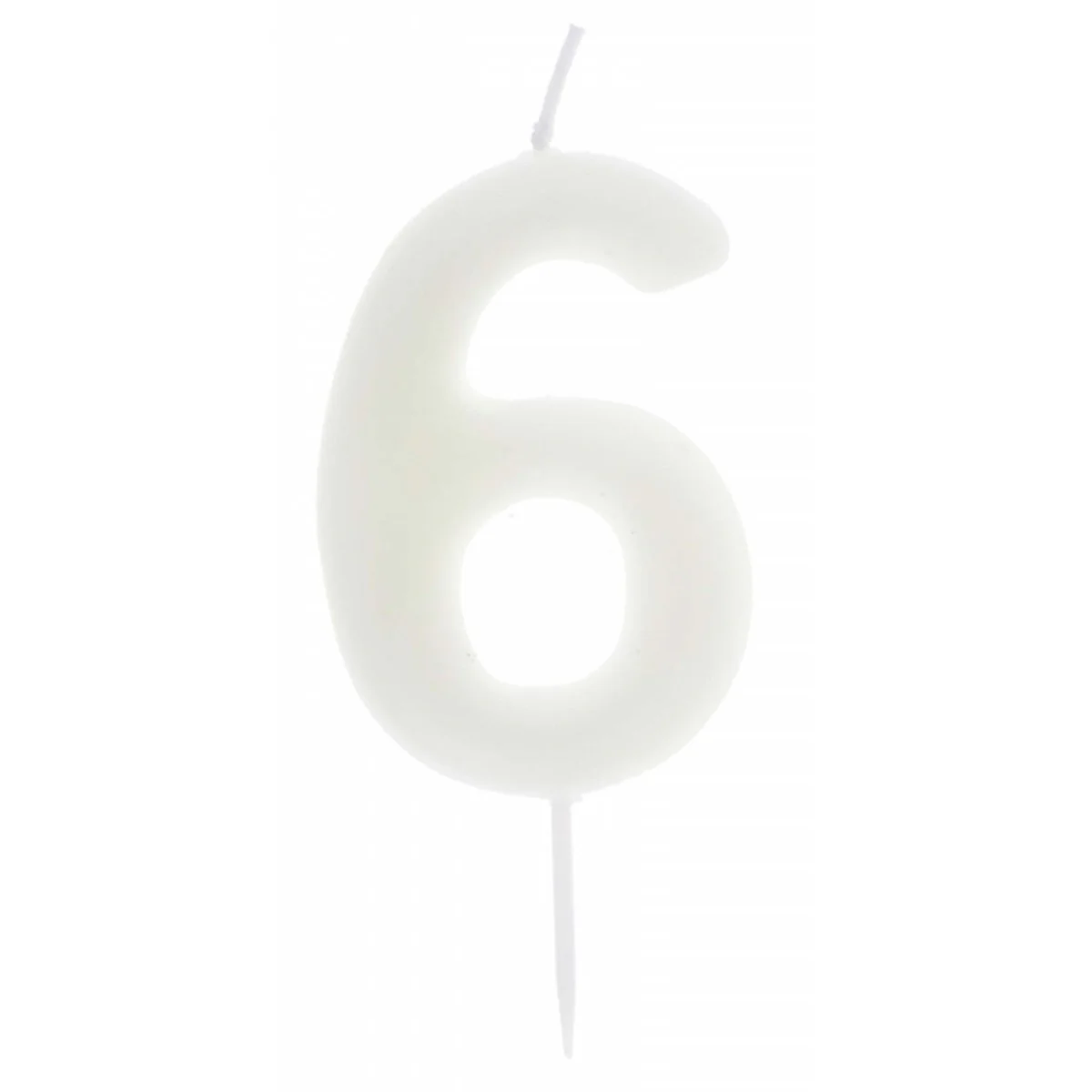 Number 6 Birthday Candle, Phosphorescent