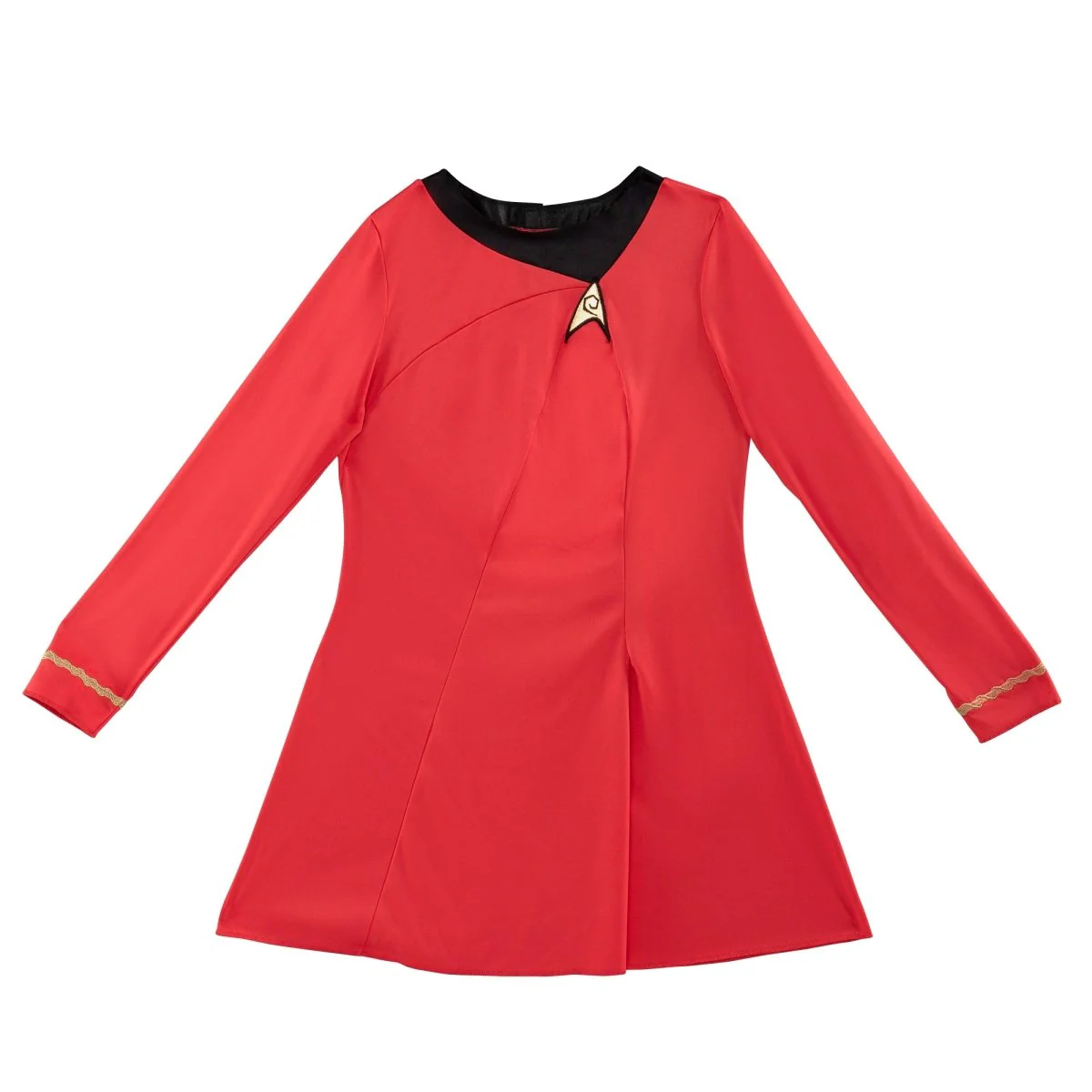 Nyota Uhura Costume for Adults, Star Trek, Red and Earrings - Image 4