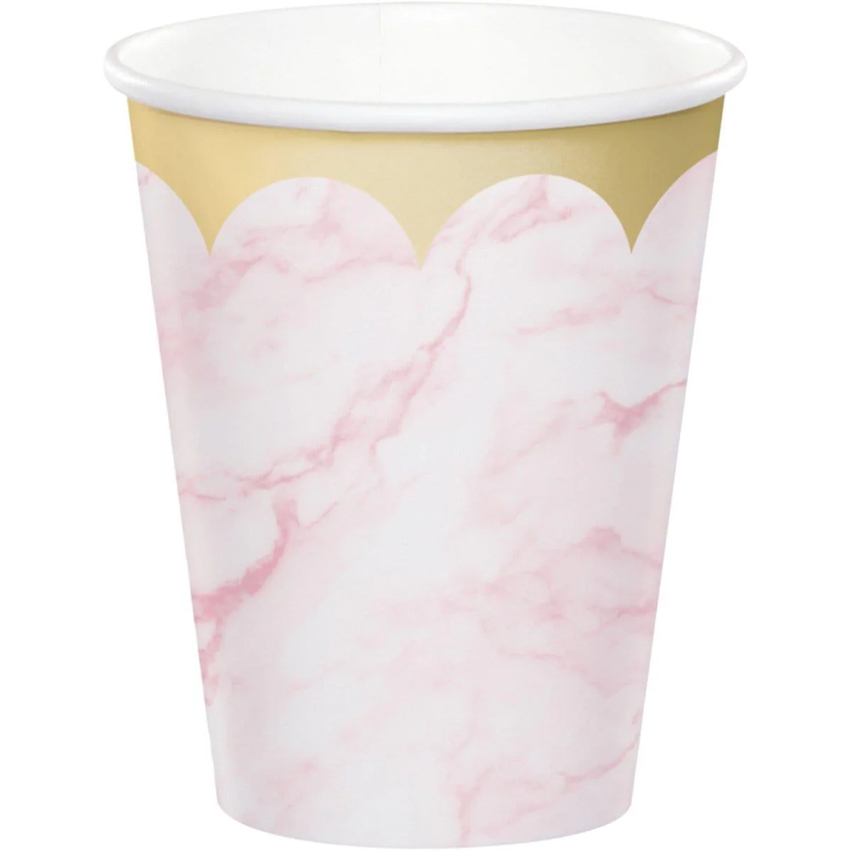 Oh Baby Marble Pink Cups, 9 oz., 8 Count