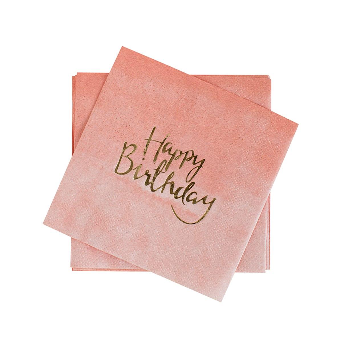 Ombre Coral Lunch Napkins, 16 Count - Image 2