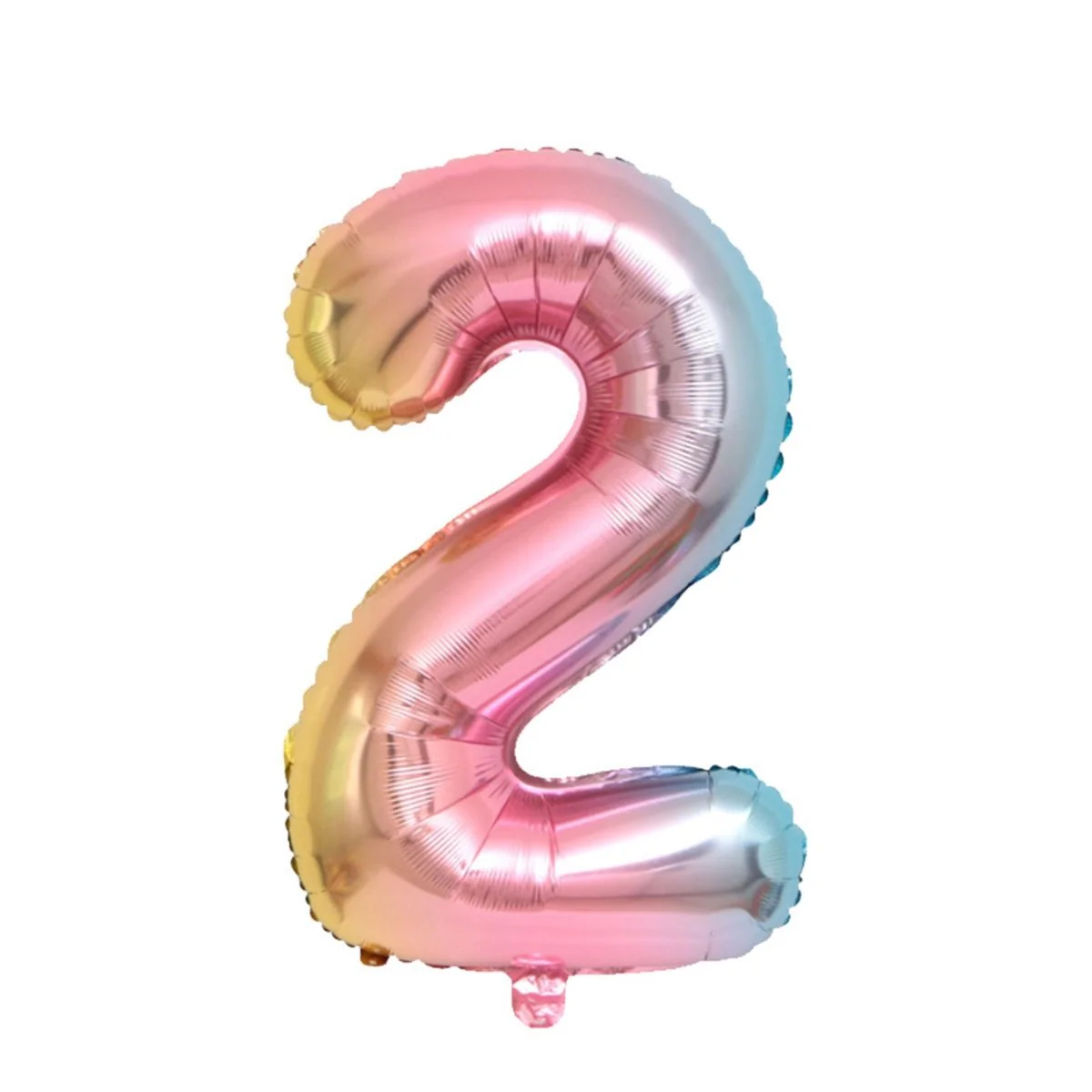 Ombre Pastel Number 2 Foil Balloon, 40 Inches, 1 Count