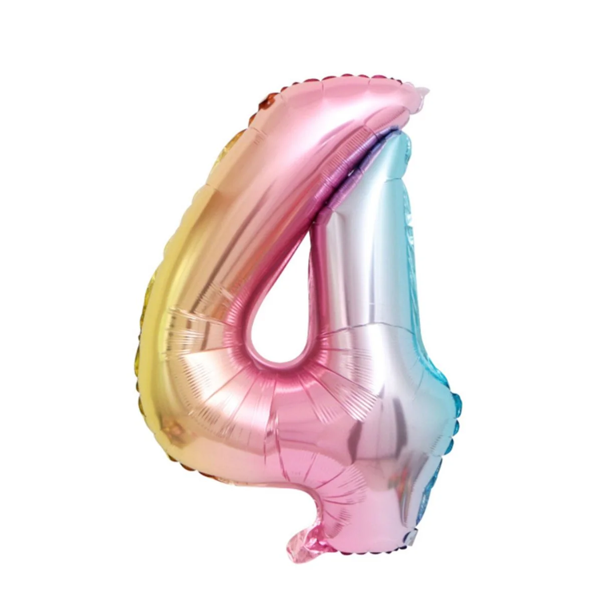 Ombre Pastel Number 4 Foil Balloon, 40 Inches, 1 Count