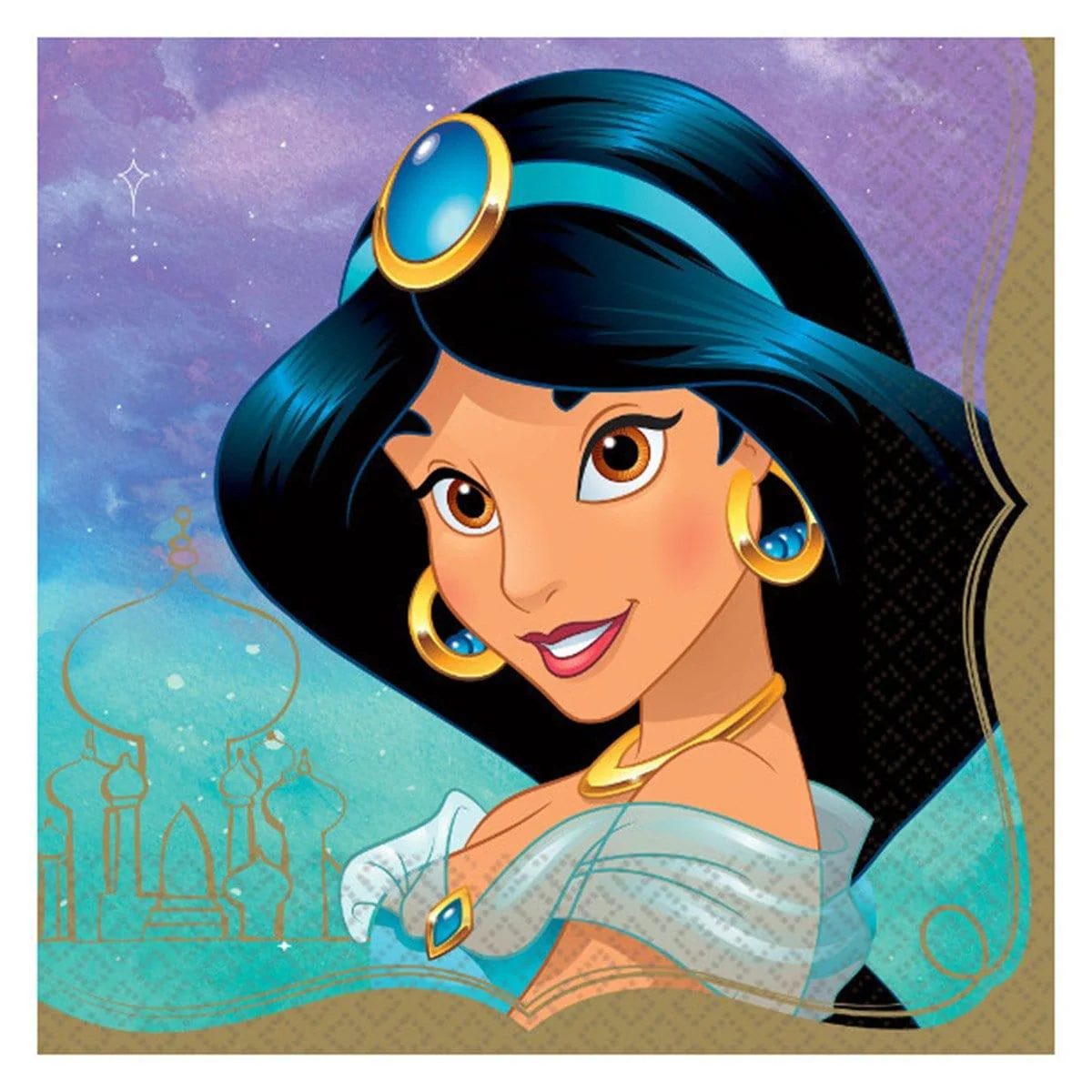 Once Upon A Time Jasmine lunch napkins, 16 per package