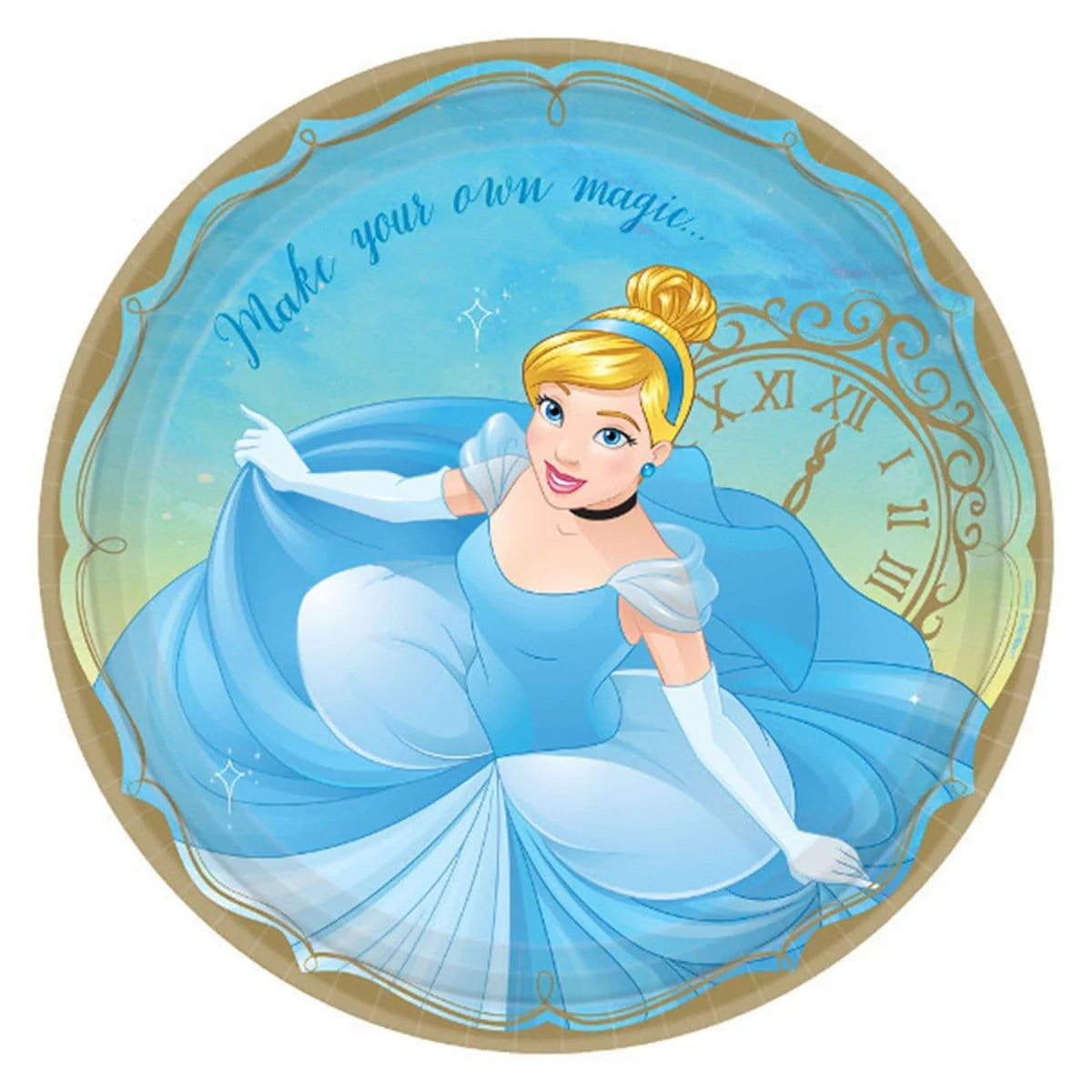 Once Upon A Time Cinderella Dinner Plates 9 inches, 8 per package