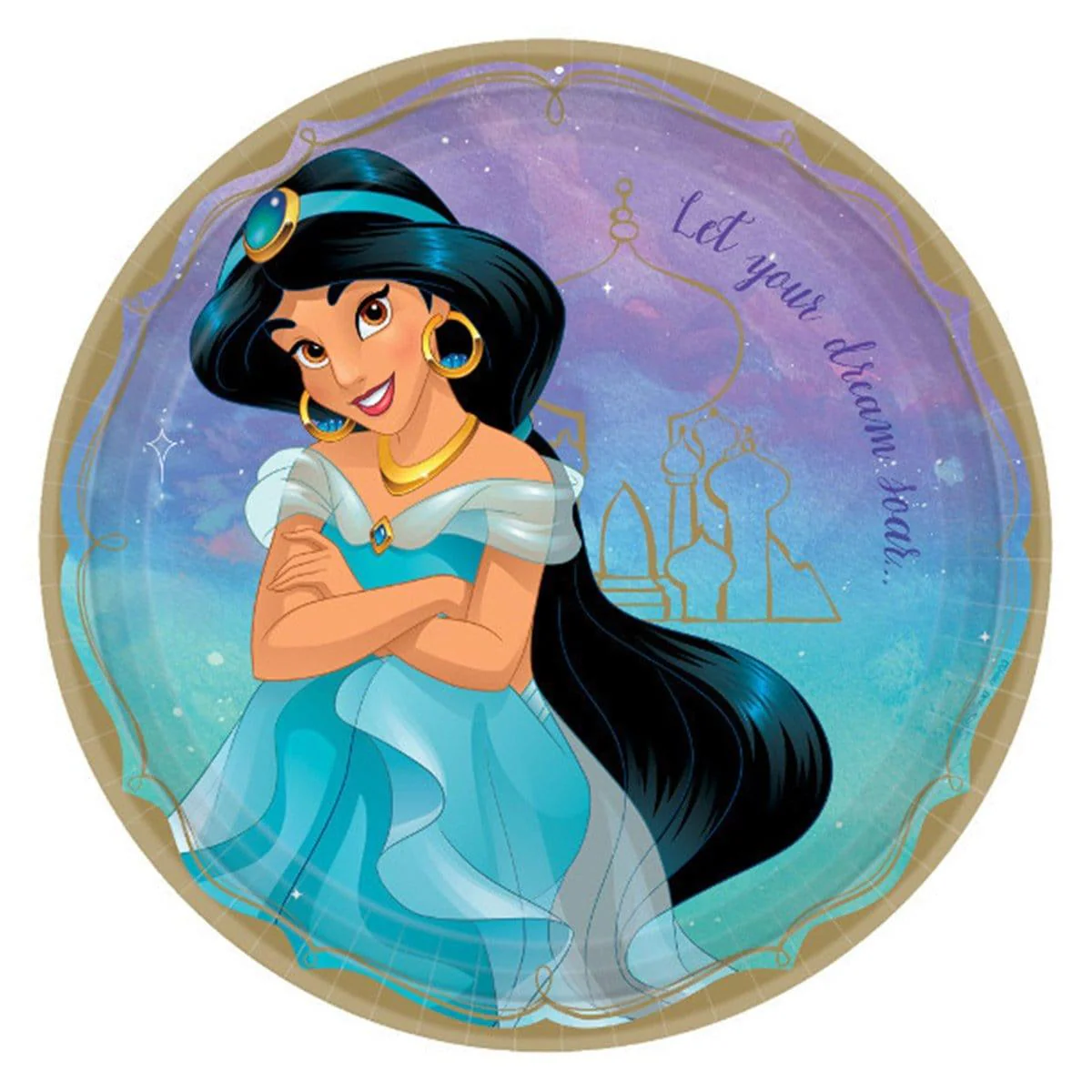 Once Upon A Time Jasmine Dinner Plates 9 inches, 8 per package